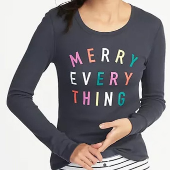 Old Navy Tops - 🎀5/$25🎀 NWT Christmas Holiday shirt